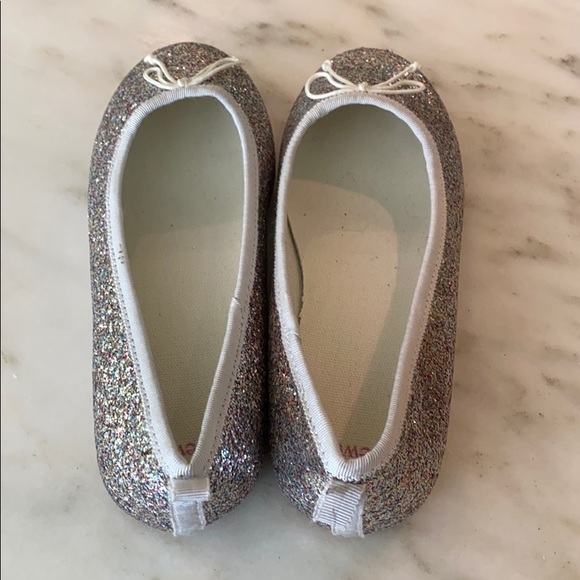 Crewcuts silver glitter ballet flats - Picture 2 of 6